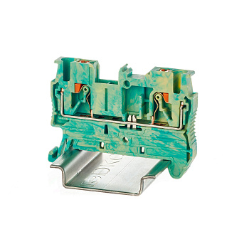 DKC Nuputuk Клемма заземления, зажим push-in, 2 точки подключения, 2.5 кв.мм