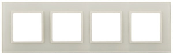 ЭРА 14-5104-02 Elegance Сл.кость/сл.кость Стекло Рамка 4-ая