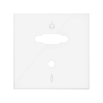 Simon 100 Белый матовый Накладка розетки VGA + Mini-Jack 10000091-230