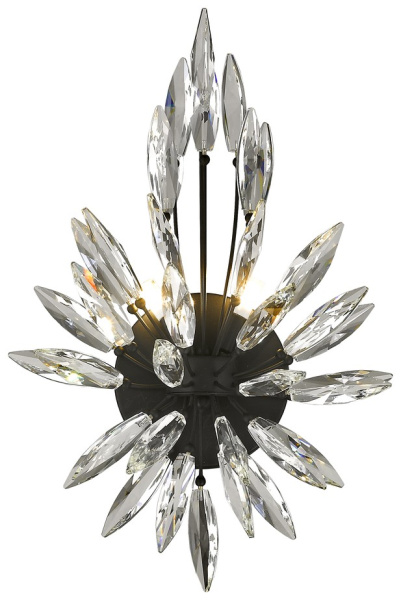 Wertmark WE118.02.021 Бра Черный/Прозрачный G4 2*10W