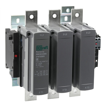 Dekraft Контактор 630А 220В_АС АС3_ АС4 1НО+1НЗ КМ-102