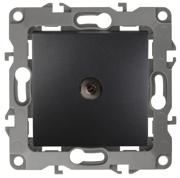 ЭРА 12-3101-05 Антрацит Розетка TV одиночная, IP20, 12