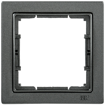 IEK РУ-1-БА Рамка одноместная квадратная BOLERO Q1 антрацит EMB12-K95-Q1