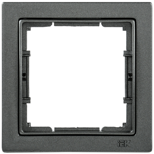 IEK РУ-1-БА Рамка одноместная квадратная BOLERO Q1 антрацит EMB12-K95-Q1