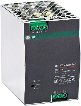 Dekraft Импульсный источник питания 480Вт 24В 20А ИП-502