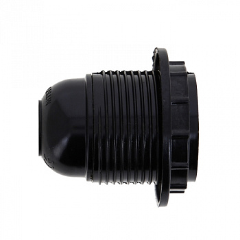 EKF PROxima Патрон карболитовый с кольцом Е27 черн. без наклейки LHC-E27-r