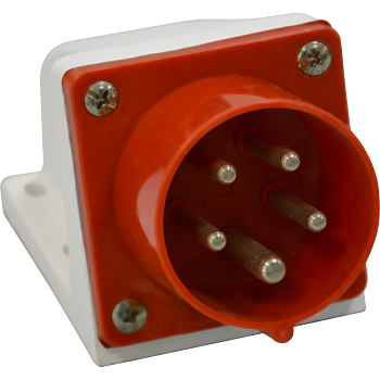 КЭАЗ Вилка для монтажа на поверхность 515-16А-6h-380AC-3P+PE+N-IP44