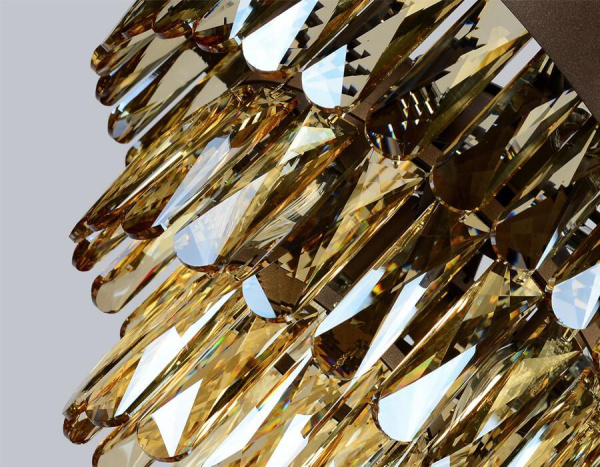 Купить Ambrella Подвесная люстра с хрусталем TR5081 CF/TI кофе/янтарь E14/6 max 40W D400*1070