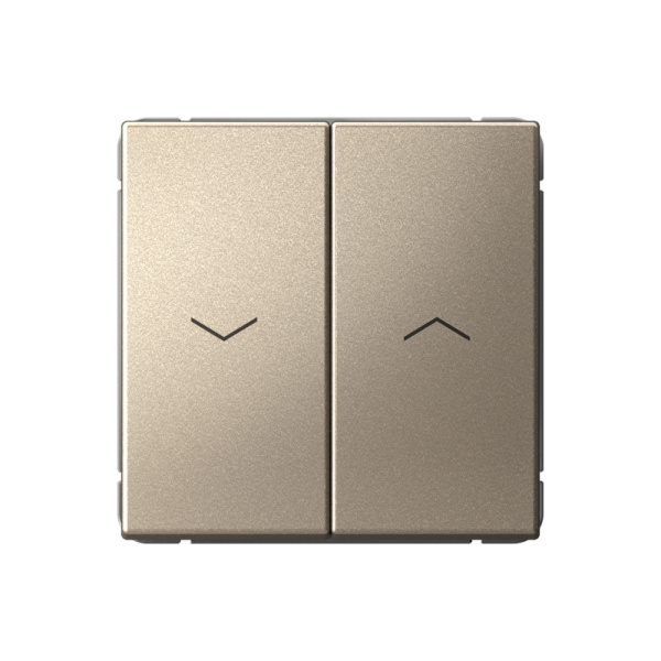 Systeme Electric ArtGallery Шампань Выключатель 2-клавишный для жалюзи, 2х сх.4, 10А, механизм