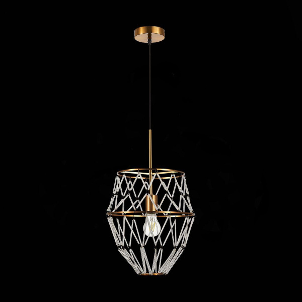 Купить ST Luce SL1016.213.01 Светильник подвесной Золото/Золото, Прозрачный E27 1*60W