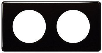 Legrand Celiane Черный глянец Рамка 2-я (2+2 мод) 066682
