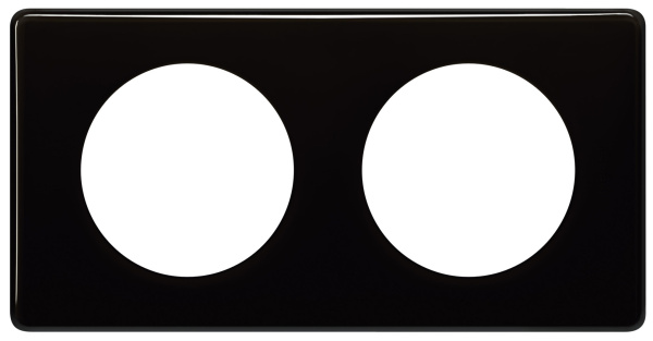 Legrand Celiane Черный глянец Рамка 2-я (2+2 мод) 066682