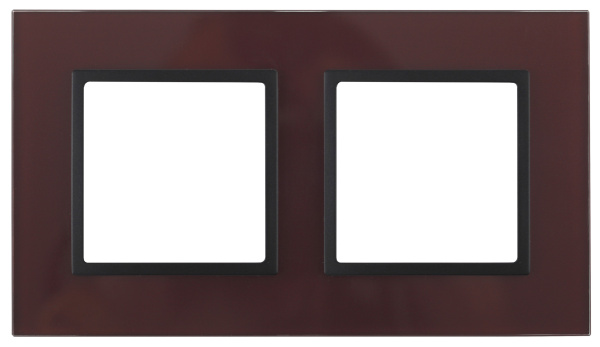 ЭРА 14-5102-25 Elegance Бордо/антрацит Стекло Рамка 2-ая