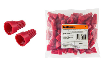 TDM Соединительный изолирующий зажим СИЗ-5 20 мм2 красный (50 шт) SQ0519-0010