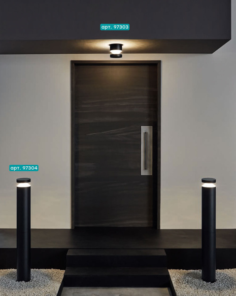 Купить Eglo 97303 Уличный светодиодный светильник настенный MELZO, 11W(LED), Ø135, H130, алюминий, черный/пластик