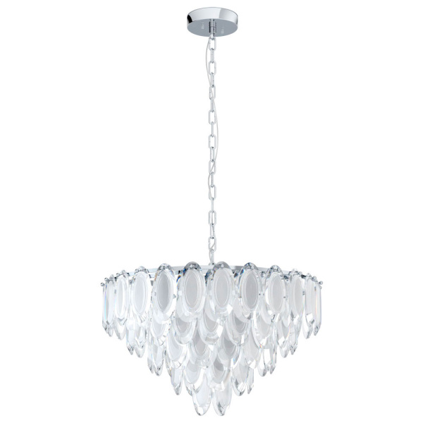 Eglo CARVARIO Подвес , 10х40W (E14), Ø615, H1100, сталь, хром/стекло, прозрачный 39722