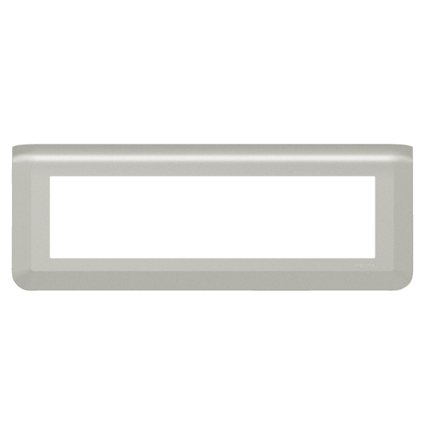 Legrand Mosaiс Рамка - Программа Mosaic - 8 модулей - алюминий 079318L