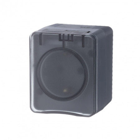 Systeme Electric AtlasDesign Profi54 Наруж Антрацит Розетка с/з со шт., 16А 250B