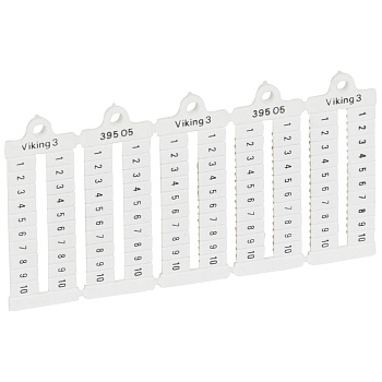 Legrand Viking 3 Листы с этикетками для клеммных блоков гориз формат шаг 5 мм цифры от 1 до 10 039505