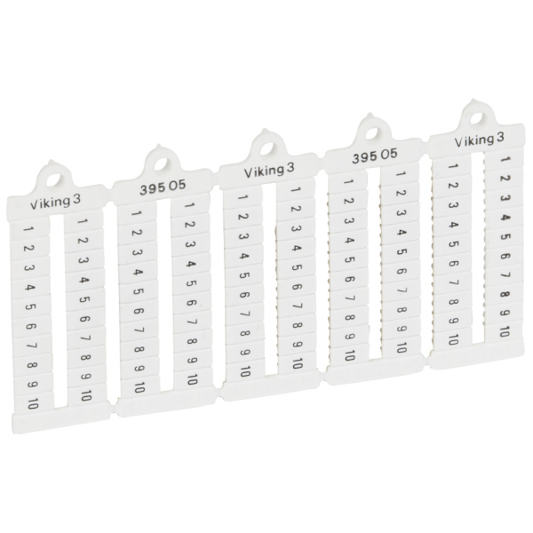 Legrand Viking 3 Листы с этикетками для клеммных блоков гориз формат шаг 5 мм цифры от 1 до 10 039505