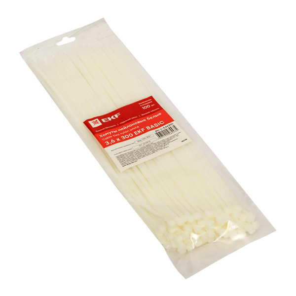 Купить EKF Basic Хомут нейлоновый (3,6х300) (100шт.)