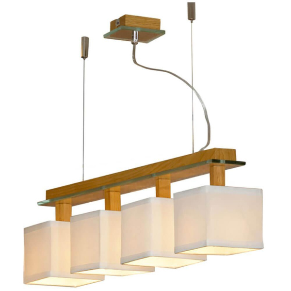 Lussole S.R.L Металл Хром / дерево Ткань Подвес E14 40W LSF-2503-04