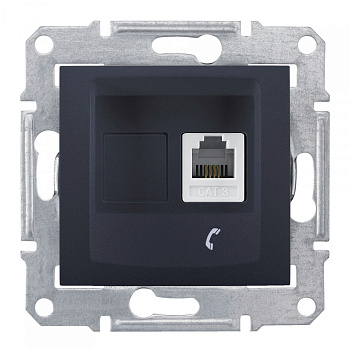 SE Sedna Графит Розетка ТЛФ 1-ая RJ11 SDN4101170