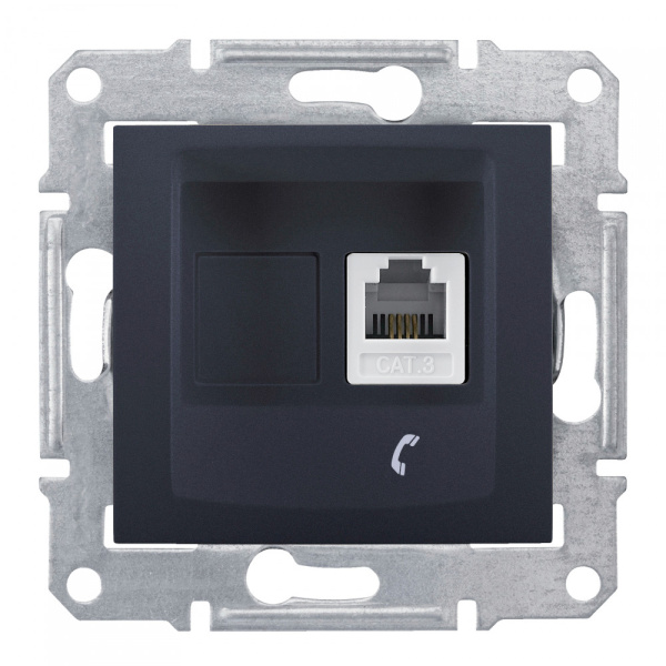 SE Sedna Графит Розетка ТЛФ 1-ая RJ11 SDN4101170