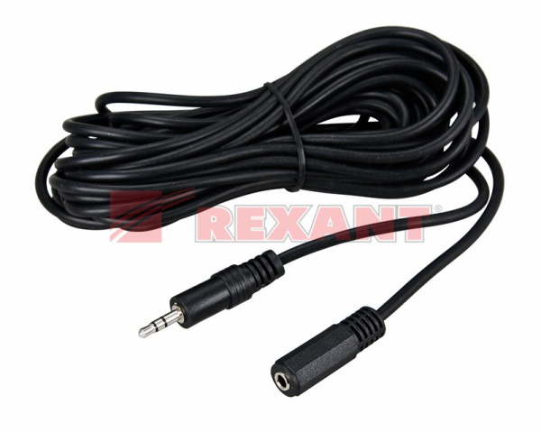 Купить Шнур 3.5мм гнездо стерео - 3.5мм штекер стерео 7М Rexant 17-4007
