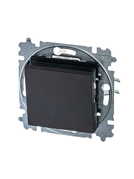 ABB EPJ Levit антрацит / дымчатый чёрный Выключатель кнопочный 1-клавишный 2CHH599145A6063