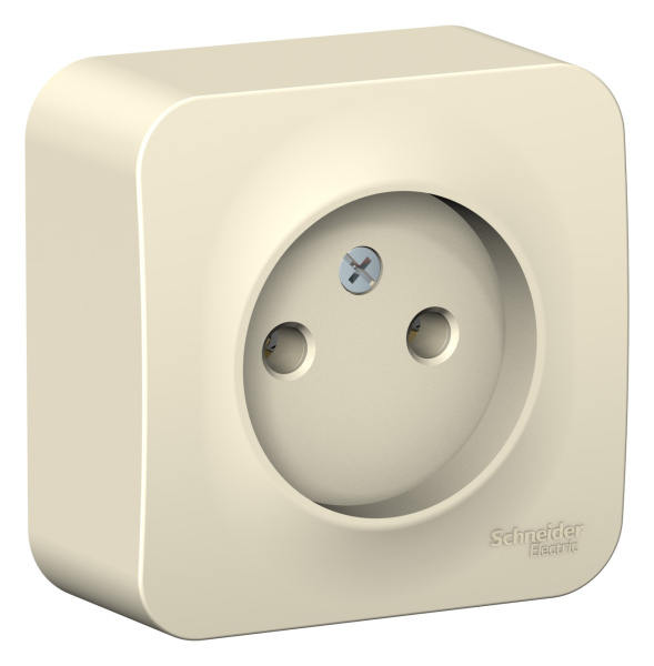 Купить Systeme Electric Blanca наруж Молочная Розетка б/з без шторок, 16А, 250В