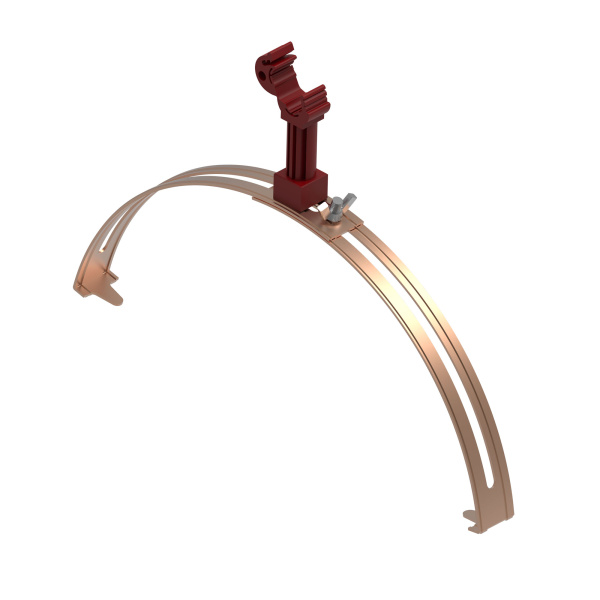 DKC Коньковый регулируемый зажим с пластиковым держателем, медь