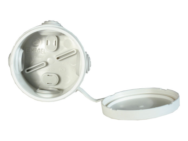 Купить Hegel Коробка разветвительная д/откр монтажа с 4 мембранными вводами, внутр разм 85x40 мм, круг, IP55 КР2602