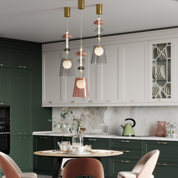 Купить Odeon Light 5411/18LB L-VISION ODL_EX23 13 бронзовый/серый/бордовый/белый Подвес LED 18W 4000K AMORE