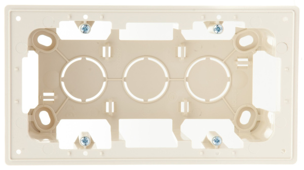 Simon 24 Слоновая кость Коробка монтажная для накладного монтажа на 2 модуля 2400752-031