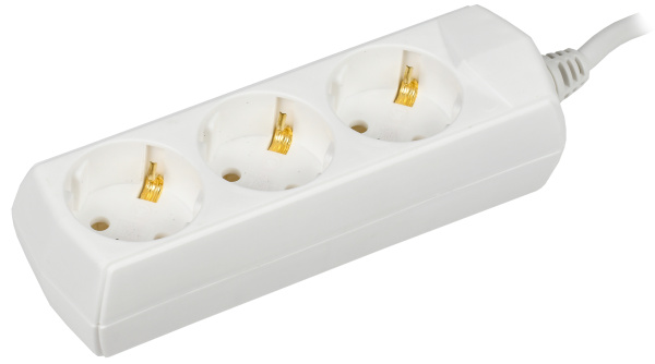 IEK GENERICA Удлинитель У03 3 места 2P+PE/5м 3х1мм2 10А/250В GENERICA WYP10-10-03-05-Z-G