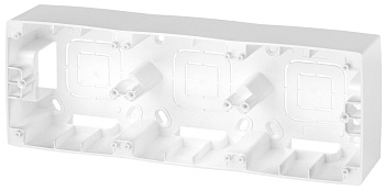 ЭРА 12-6103-15 Перламутр Коробка наклад. монтажа 3 поста, 12
