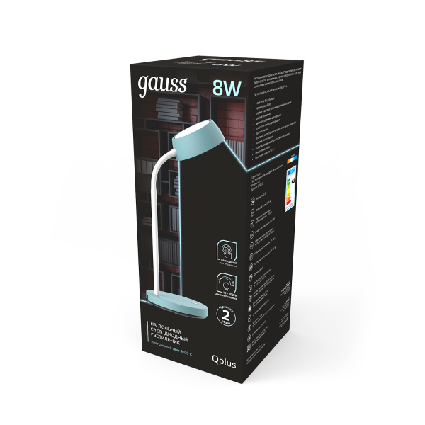 Купить Gauss Светильник настольный Qplus модель GTL602 8W 600lm 4000K 170-265V бирюзовый диммируемый LED 1/8 GT6023
