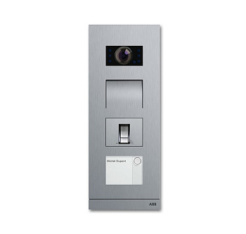ABB Станция вызова, видео, 1 кл., со счит. отпечатка пальца, сталь 2CKA008300A0435
