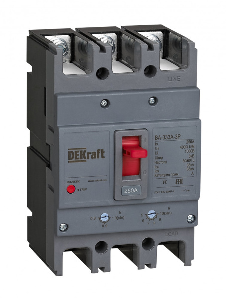Dekraft Силовой автоматический выключатель 3P 200A 35кА ВА-333А