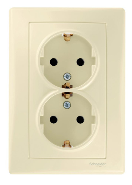 Купить SE Sedna Беж Розетка 2-я с/з литая SDN3000647