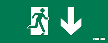 Varton пиктограмма "ФИГУРА / СТРЕЛКА ВНИЗ" для аварийно-эвакуационного светильника ip20 V1-R0-70354-21A01-2009