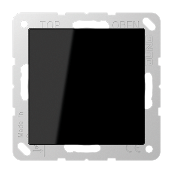 JUNG A 500 Черная Заглушка с суппортом A594-0SW