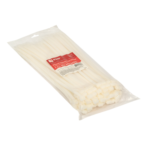 Купить EKF Basic Хомут нейлоновый (7,2х300) (100шт.)