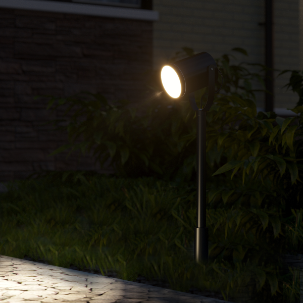 Купить Gauss Светильник садово-парковый Sonata ландшафтный грунтовой, 1xGU10, 90x70x470mm, 170-240V / 50Hz, Max.35W IP54, GD155