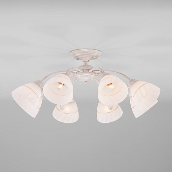 Eurosvet Потолочная люстра с плафонами 30156/8 белый с золотом a044839