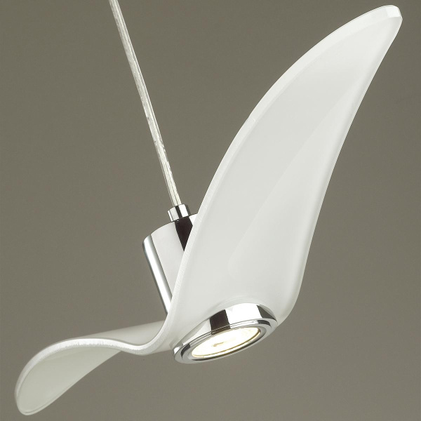 Odeon Light 4903/1A PENDANT Подвес GU10 1*5W BIRDS ODL22 233 белый/хром/стекло Купить Odeon Light 4903/1A PENDANT Подвес GU10 1*5W BIRDS ODL22 233 белый/хром/стекло