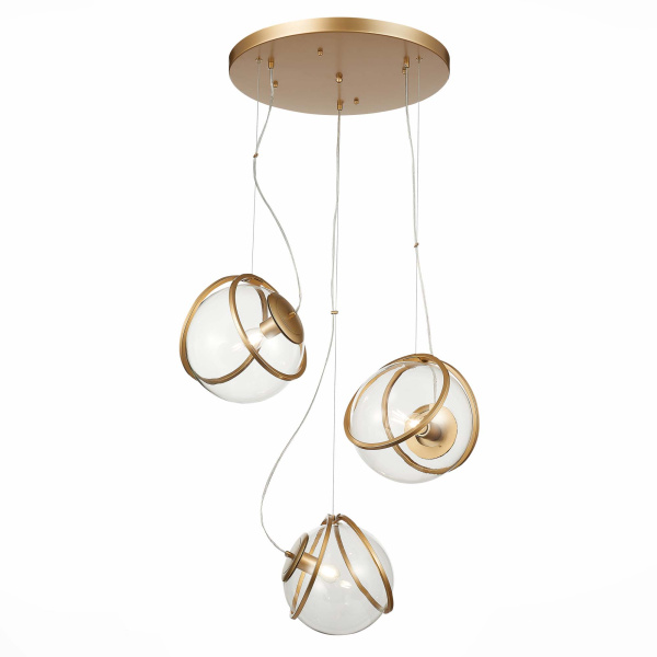 ST LUCE  SL1181.313.03 Светильник подвесной Латунь/Латунь, Прозрачный E27 3*40W
