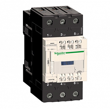 SE Contactors D Контактор 3P Everlink AC3 440В 65A пружинный зажим, катушка управления 24В DC LC1D65A3BD