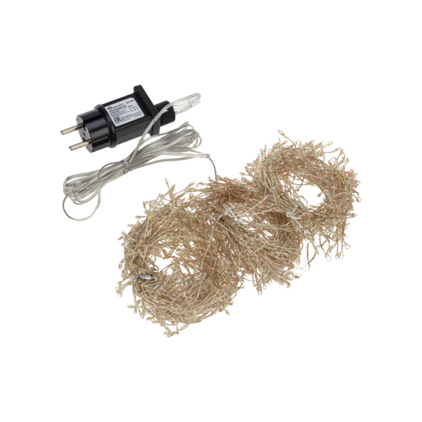 Гирлянда роса "Фейерверк" с трансформатором 20 м, 1000 LED, цвет свечения мультиколор 303-249